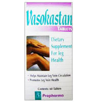 Vasokastan Dietary Supplement Tablets For Leg Health - 60 Ea